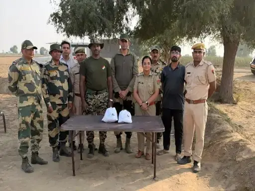 भारत-पाकिस्तान बॉर्डर से 5 करोड़ रुपए की हेरोइन बरामद